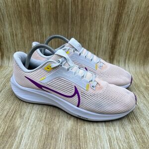 Nike Air Zoom Pegasus 40 Womens Size 9.5 Running Shoes Guava Ice Purple Sneakers
